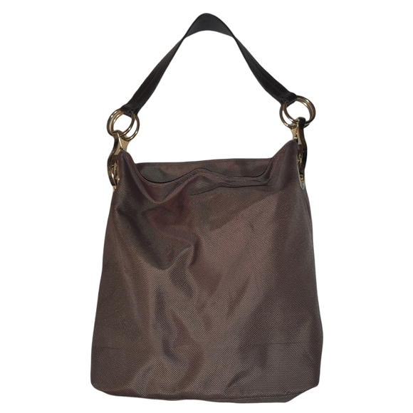 Jean Pierre | Bags | Jpk Jeanpierre Paris 75 Designer Brown Gold Nylon ...